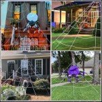 Giant 5m LED Halloween Spider Web Lights