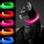 USB Rechargeable LED Pet Collar - Pink