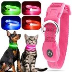USB Rechargeable LED Pet Collar - Pink