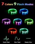 Joytale Rechargeable LED Dog Collar with 9 Modes