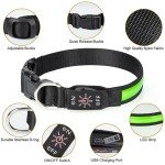 USB Rechargeable LED Dog Collar with 3 Modes