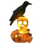 LED Skull Crow Halloween Tabletop Decoration