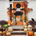 Large Crashing Witch Outdoor Halloween Decoration Prop