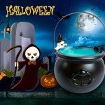 Halloween Witches Cauldron LED Mist Maker Gadget