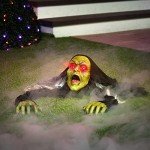 Flashing Eyes Zombie Groundbreaker Halloween Yard Decor