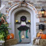 Large Crashing Witch Outdoor Halloween Decoration Prop