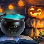 Halloween Witches Cauldron LED Mist Maker Gadget