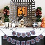 LED Skull Crow Halloween Tabletop Decoration