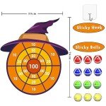 DQMOON 76cm Halloween Witch Dartboard with Sticky Balls