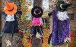 Large Crashing Witch Outdoor Halloween Decoration Prop