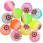 Glow-in-the-Dark Halloween Bouncing Eyeballs - 12 Pack