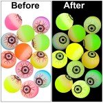Glow-in-the-Dark Halloween Bouncing Eyeballs - 12 Pack