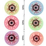 Glow-in-the-Dark Halloween Bouncing Eyeballs - 12 Pack