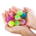 Glow-in-the-Dark Halloween Bouncing Eyeballs - 12 Pack