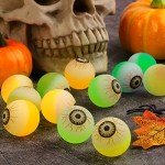 Glow-in-the-Dark Halloween Bouncing Eyeballs - 12 Pack