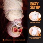 Animated Hanging Skeleton with LED Eyes and Sound