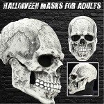 Realistic Skull Mask with Moving Jaw for Halloween