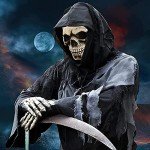 Realistic Skull Mask with Moving Jaw for Halloween