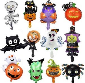 12PCS Mini Halloween Foil Balloons Party Decor