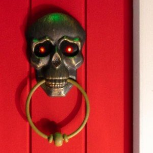 Spooky LED Skull Doorbell Halloween Decoration