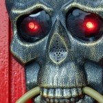 Spooky LED Skull Doorbell Halloween Decoration