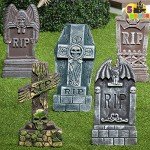 Halloween Tomb Decorations - 5 Pack with Stakes
