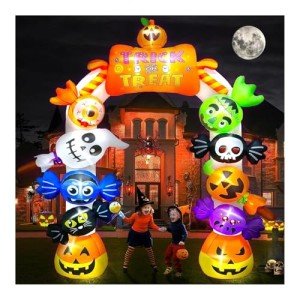 Kalolary 10FT Inflatable Halloween Candy Decorations with LED