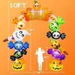 Kalolary 10FT Inflatable Halloween Candy Decorations with LED
