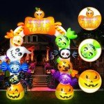 Kalolary 10FT Inflatable Halloween Candy Decorations with LED