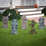 Halloween Tomb Decorations - 5 Pack with Stakes