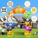 Kalolary 10FT Inflatable Halloween Candy Decorations with LED