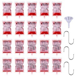 Halloween Blood Bag Infusion Set with Funnels