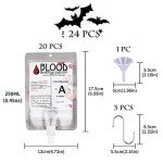 Halloween Blood Bag Infusion Set with Funnels