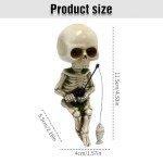 Gothic Fishing Skeleton Garden Decoration Statue