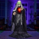 65-Inch Animated Halloween Grim Reaper Decoration