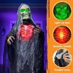 65-Inch Animated Halloween Grim Reaper Decoration
