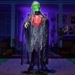 65-Inch Animated Halloween Grim Reaper Decoration