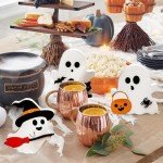 Cute Ghost Halloween Decor Set - 3 Wooden Signs