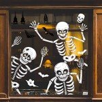 70 Halloween Window Stickers - Skeletons, Ghosts, Bats