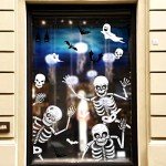 70 Halloween Window Stickers - Skeletons, Ghosts, Bats