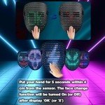 MOYACA LED Gesture-Sensing Halloween Cosplay Mask
