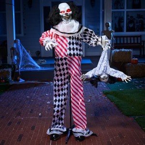 Scary Animated Clown with Sound Sensor Decor