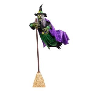 Animated Flying Witch Prop for Halloween Decor