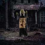 Witch Halloween Decoration with Sound & Light Effects