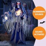 Spooky Animated Grim Reaper Decoration with Lights & Sound