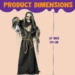 Spooky Animated Grim Reaper Decoration with Lights & Sound