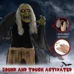 Witch Halloween Decoration with Sound & Light Effects
