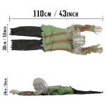 Voice-Activated Crawling Halloween Zombie Decoration