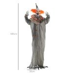 Orange Classic Clown Halloween Animatronic Decoration