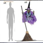 Animated Hovering Witch Prop for Halloween Decor